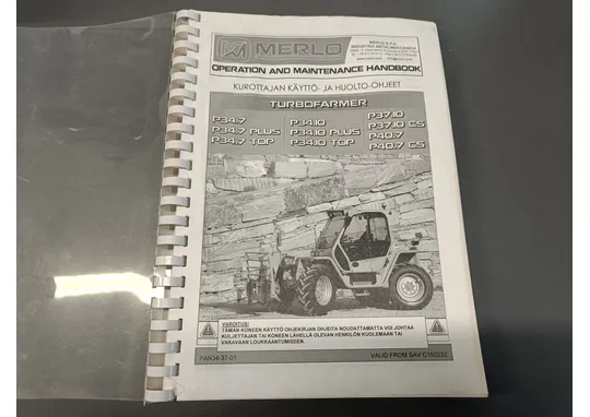 Merlo kurottajan (eri malleja) / Käyttö- ja huolto -ohjeet
