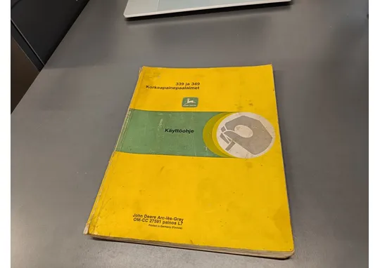 John Deere 339, 349 / Korkeapainepaalaimen käyttöohjekirja