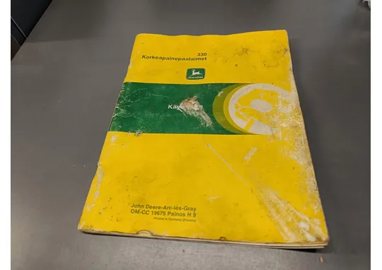 John Deere 330 / Korkeapainepaalaimen käyttöohjekirja