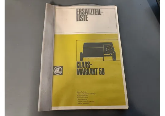 Claas Markant 50 paalaimen / Varaosaluettelo (saksankielinen)