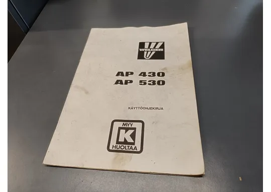Welger AP 430, AP 530 / paalaimen käyttöohjekirja
