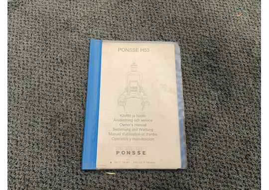 Ponsse H 53 / Hakkuupään käyttö- ja huolto kirja