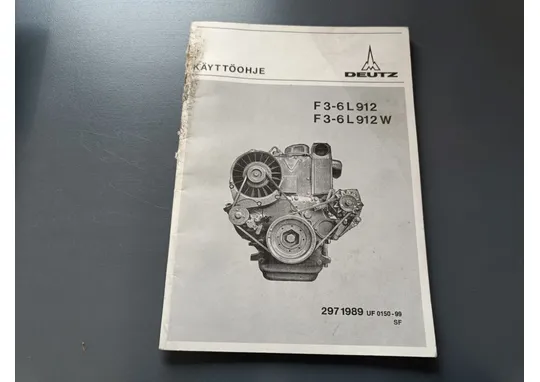 Deutz F 3- 6 L 912/ W ja F 3-6 L 912 W / moottorin käyttöohjekirja