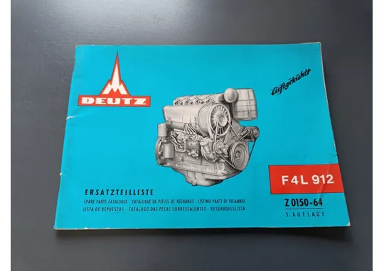 Deutz F 4 L 912 / moottorin varaosaluettelo