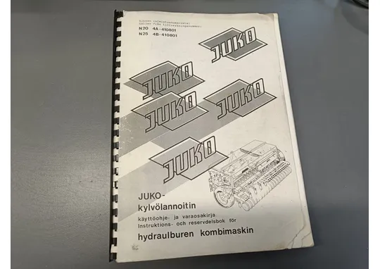 Juko kylvölannoitin N20 ja N25 / Käyttöohje- ja varaosakirja