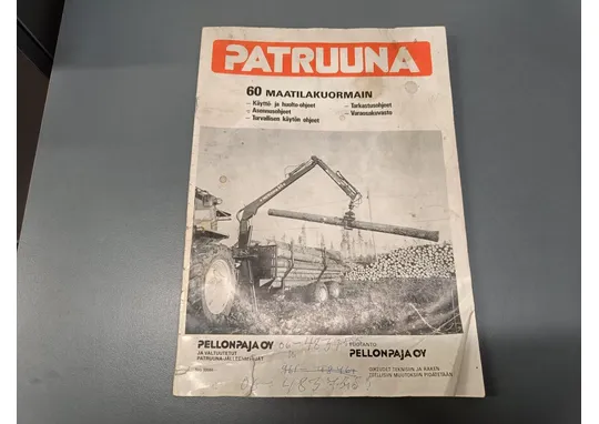 Patruuna 60 maatilakuormain / käyttö- ja huolto- ohjeet