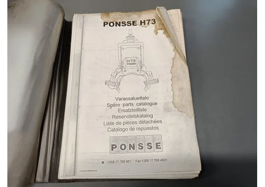 Ponsse H73 / hakkuupään varaosaluettelo