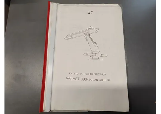 Valmet 990- sarjan nosturin / Käyttö- ja huolto- ohjekirja