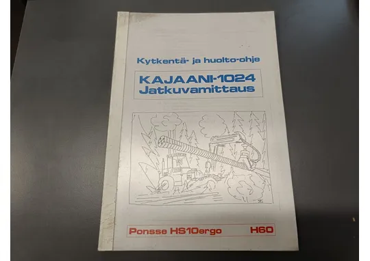 Ponsse HS10ergo H60 / Kajaani-1042 kytkentä- ja huolto-ohje