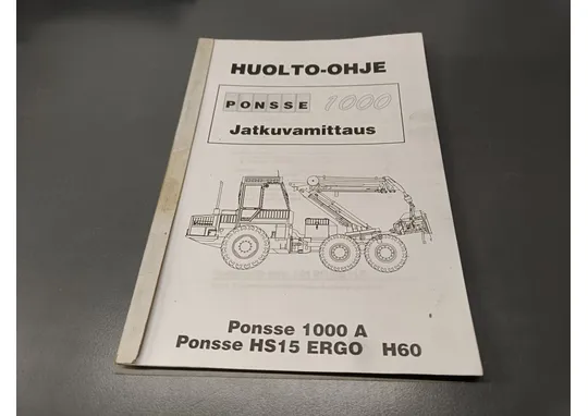 Ponsse 1000 A, HS15 ERGO H60 / Jatkuvamittaus huolto- ohjekirja