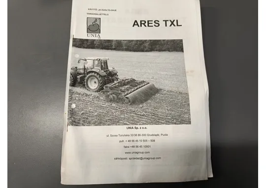 Ares TXL / Lautasmuokkaimen ohjekirja