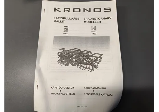 Kronos lapiorullaäes / Ohjekirja ja varaosaluettelo