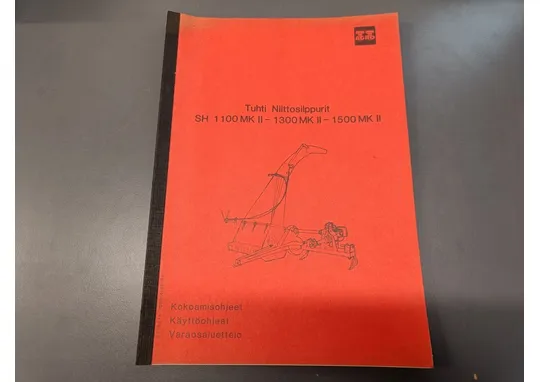 Tuhti SH1100MK II, 1300MK II, 1500 MK II / Niittosilppurin ohjekirja ja varaosaluettelo