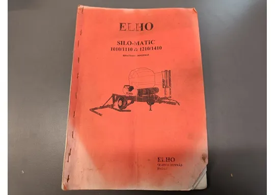 Elho Silo-Matic 1010/1110 & 1210/1410 / Pyöröpaalienkäärintäkone ohjekirja