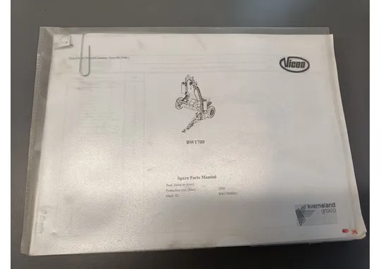 Vicon BW1700 / Varaosaluettelo