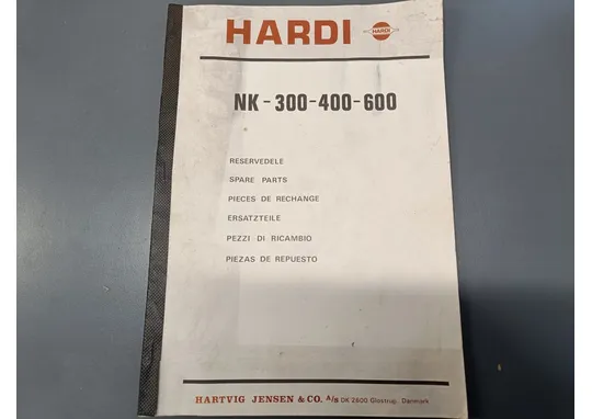 Hardi NK 300, 400, 600 / Varaosaluettelo