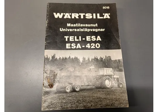 Teli-Esa, Esa-420 maatilavaunut 8016 / Käyttöohje