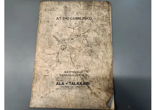 AT-240 lumilinko / Käyttöohje ja varaosaluettelo