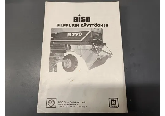 Biso silppurin käyttöohje / Kannessa M 770