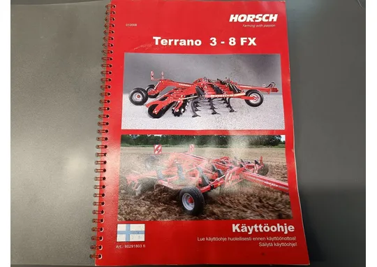 Horsch Terrano 3-8 FX / Käyttöohjeet