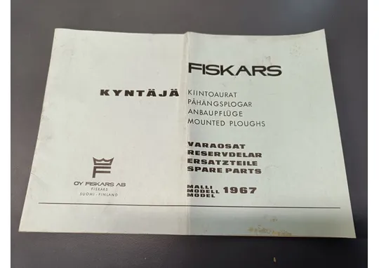 Fiskars kyntäjä kiintoaurat malli 1967 / Varaosat
