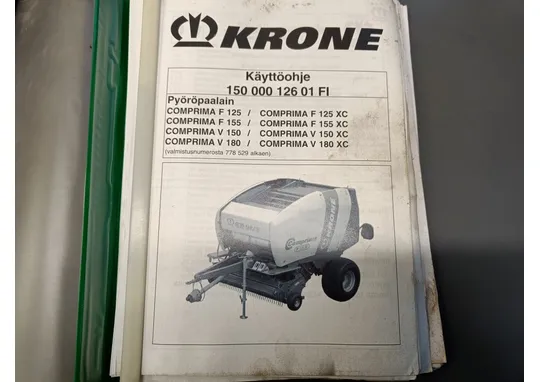 Krone Comprima pyöröpaalaimen / Käyttöohje