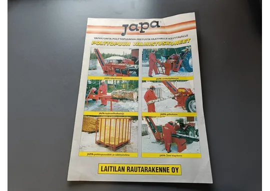 Japa polttopuun valmistuskoneet / Myyntiesite
