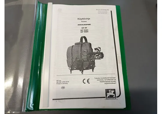 Amazon UF 01, UF 1501 ja UF 1801 / Ruisku käyttöohjekirja