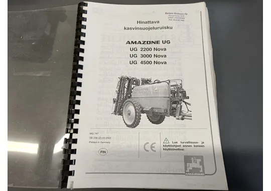 Amazon UG 2200 / 3000 / 4500 Nova / Kasvinsuojeluruiskun käyttöohjekirja