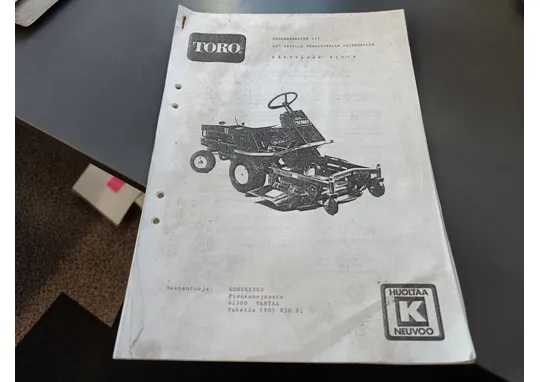 Toro Groundsmaster 117 / Ruohonleikkurin käyttöohjekirja