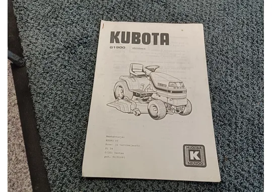 Kubota G1900 / Ruohonleikkurin käyttöohjekirja