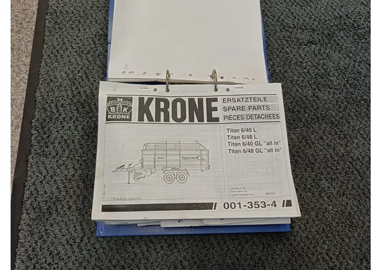 Krone noukinvaunu / Varaosaluettelo