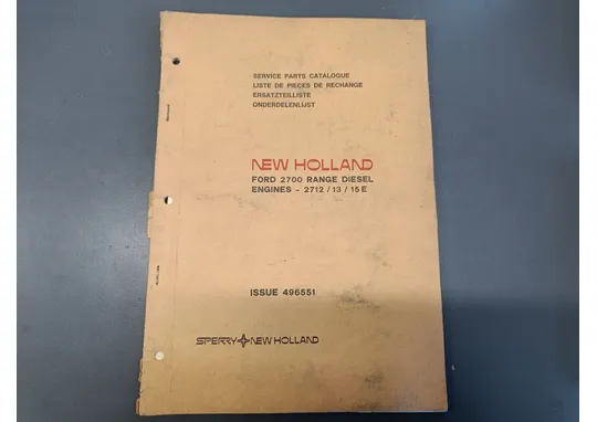 New Holland Ford 2700 - 2712 / 13 / 15E / Dieselmoottoreiden varaosaluettelo