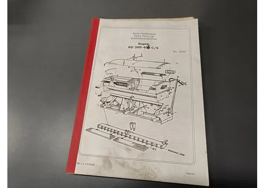 Väderstad rapid RD 300- 400 C/S / Kylvökoneen varaosaluettelo