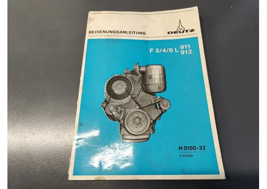 Deutz F 3/ 4/ 6 L 911, 912 / Moottorin ohjekirja, saksankielinen