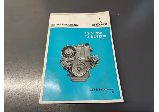 Deutz F 3- 6 L 912, F 3-6 L 912 W / Moottorin ohjekirja, saksankielinen