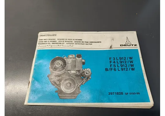 Deutz F3 L912/ W, F4 L912/ W, F5 L 912/W, B/F / Moottorin ohjekirja, saksankielinen