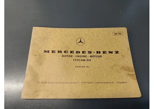 Mercedes- Benz OM314 / Moottorin ohjekirja, saksankielinen