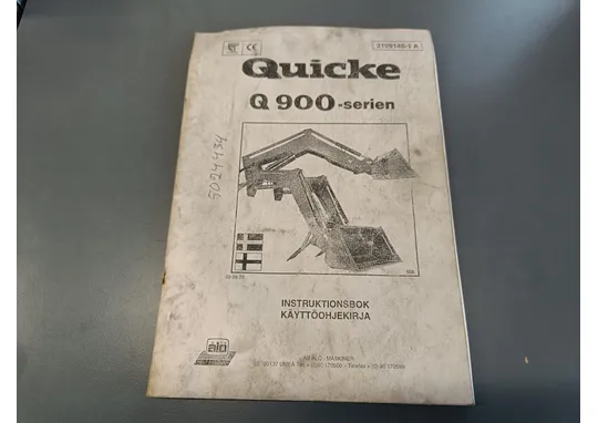 Quicke Q900- serien / Käyttöohjekirja