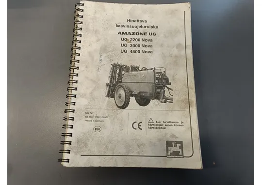 Amazone hinattava kasvinsuojeluruisku / Käyttöohjekirja
