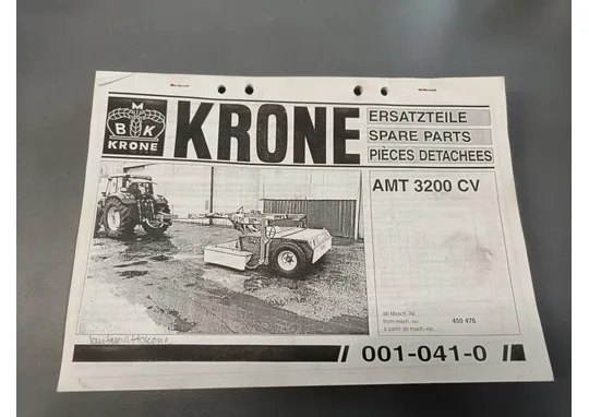 Krone AMT 3200 CV / niittomurskaimen varaosaluettelo
