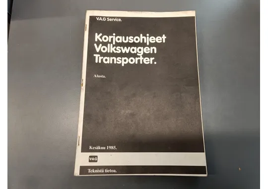 V.A.G Transporter / Korjausohjeiden vihko alusta
