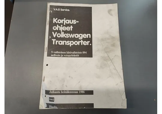 V.A.G Transporter / korjausohjeet käsivaihteisto, neliveto