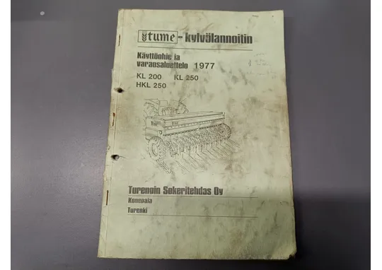 Tume-kylvölannoitin KL200, KL250 ja HKL250 / Käyttöohje ja varaosaluettelo