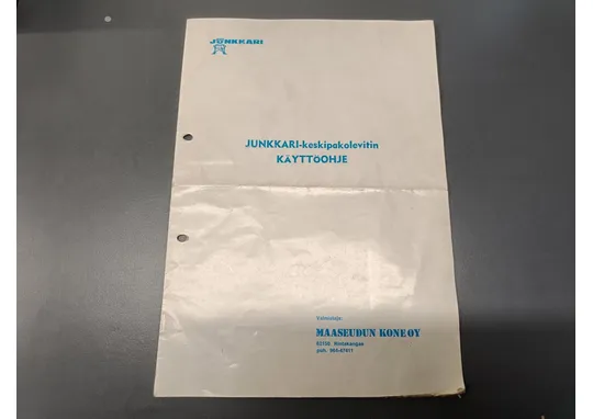 Junkkari-keskipakolevitin / Käyttöohje