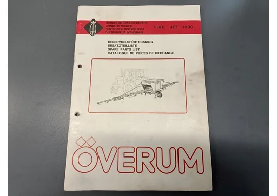 Överum tive jet 1000 lannoitteenlevittimen / Varaosaluettelo