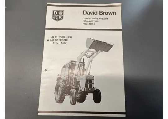 David Brown LQ 9H / 990-996, LQ 12H / 1210 ja / 1410 - 1412 tehokuormain esite