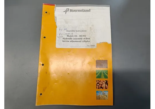 Kverneland ES-80/95 viilunsäädön sylinterille / Asennusohjeet, englanninkielinen