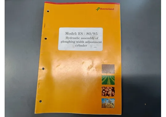 Kverneland ES-80/95 leveyden säätösylinterin / Ohjeet, englanninkielinen