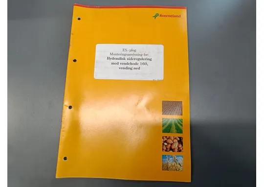 Kverneland ES-aura hydraulinen sivuohjaus / Ohjeet, englanninkielinen
